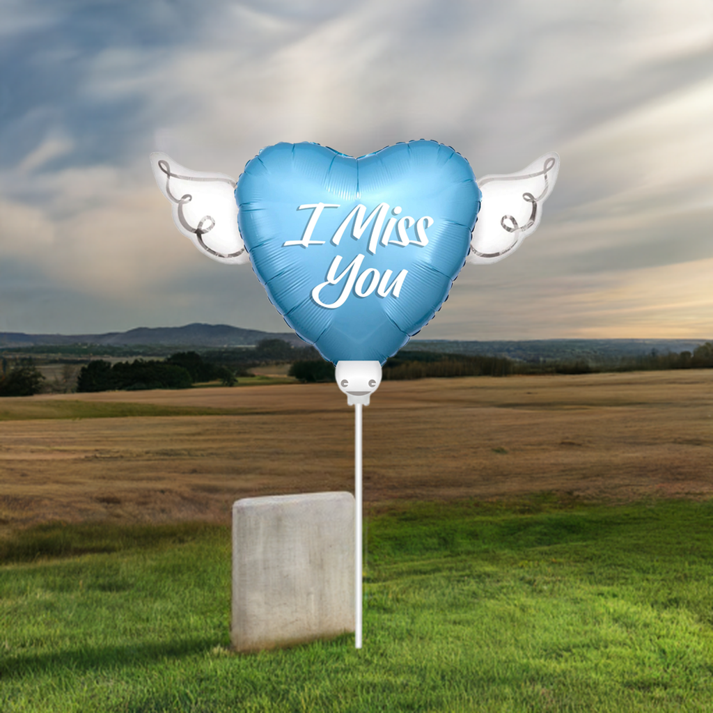 I Miss You Memorial Balloon on a Stick – view 3