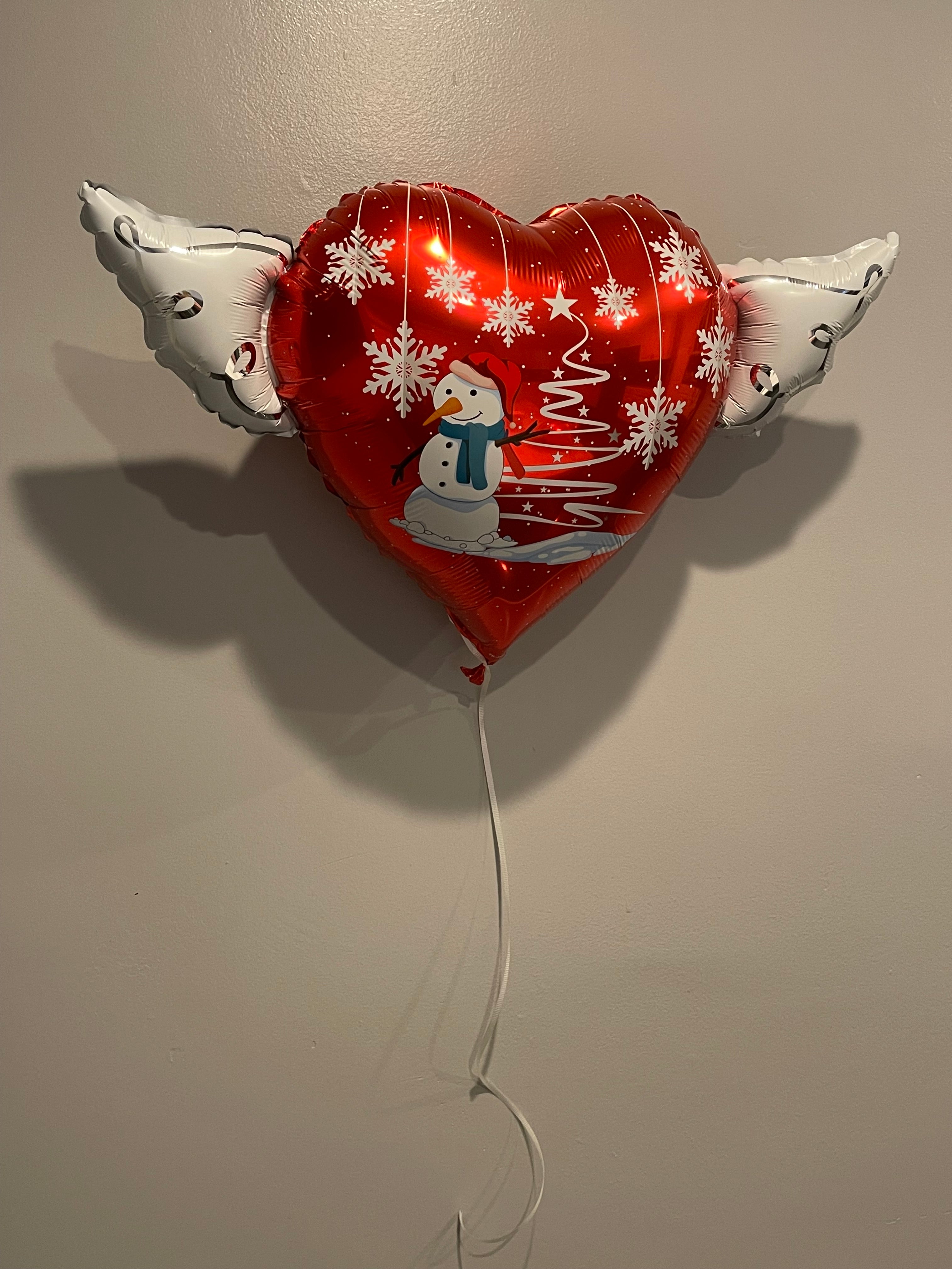Christmas Snowman Memorial Balloon – product photo on white background