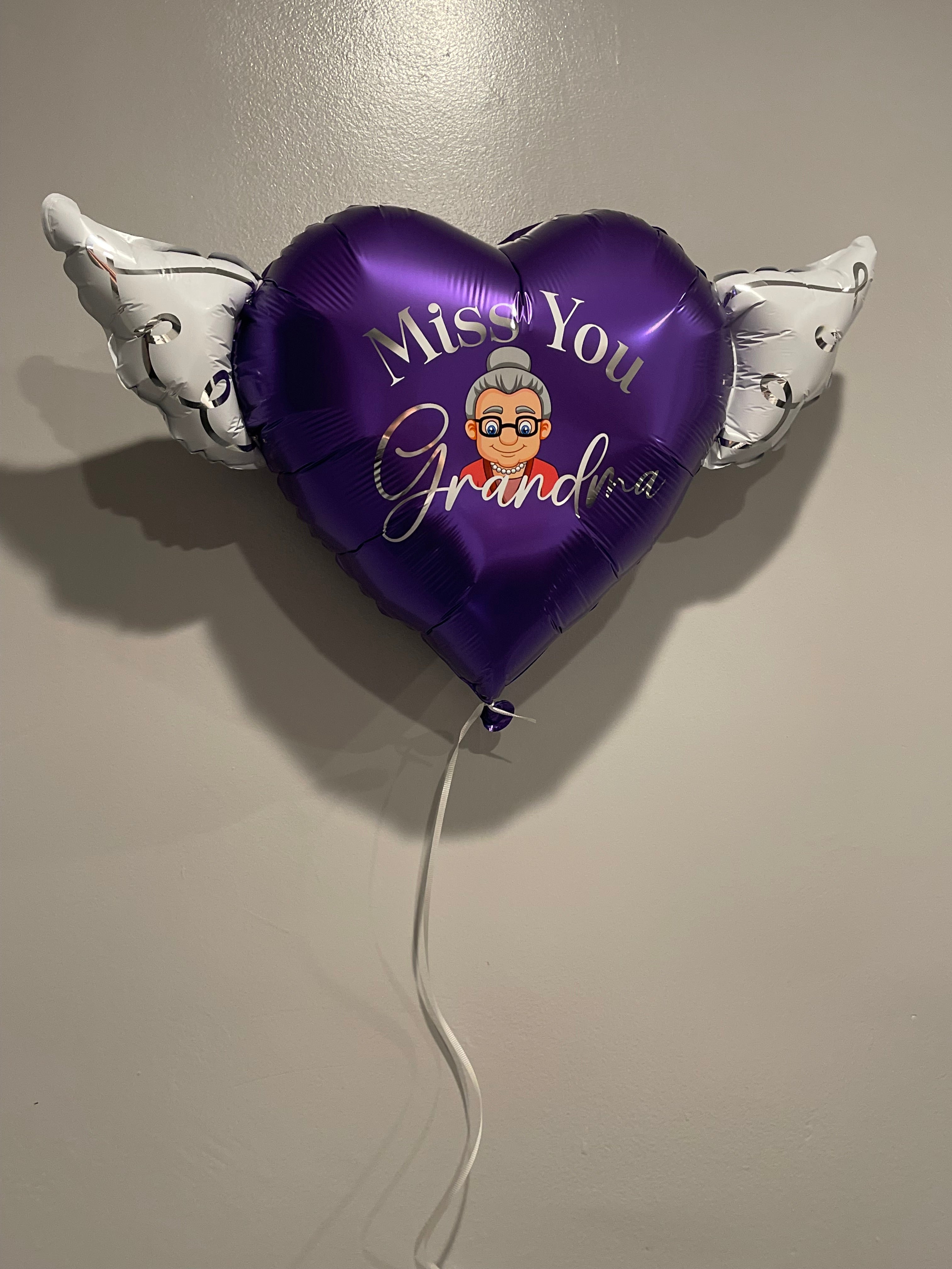 Miss You Grandma Memorial Balloon – product photo on white background – view 2