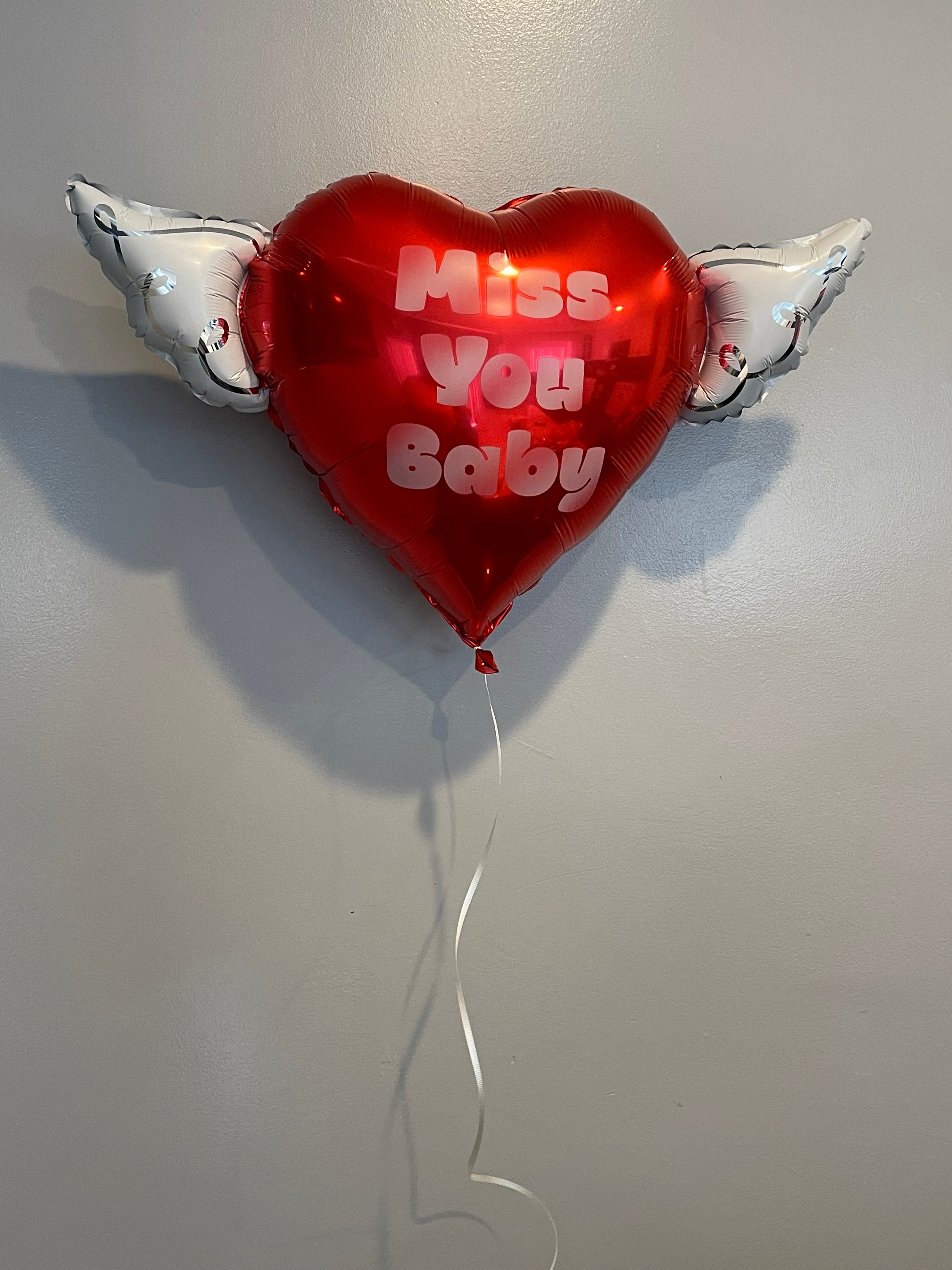 Miss You Baby Memorial Balloon – product photo on white background – view 2
